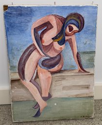 Painted Plaster On Board