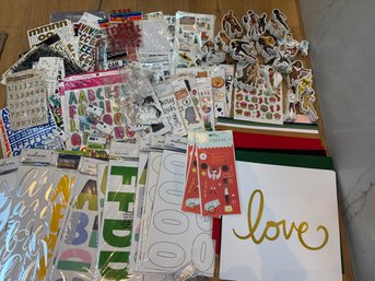Huge Assortment Of Stickers And Scrapbooking Paper