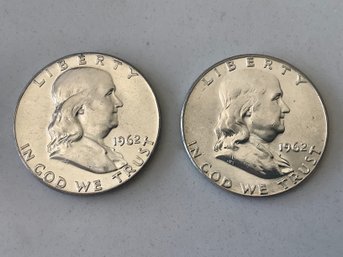 1962 Franklin Half Dollar Coin Lot #72