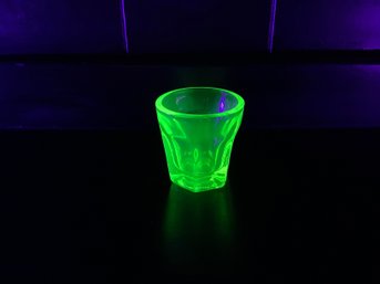 Vintage Uranium Glass Shot Glass