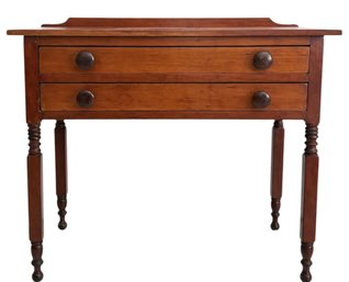 Antique English Country Two-Drawer Stand