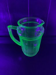 Vintage Uranium Glass Pitcher
