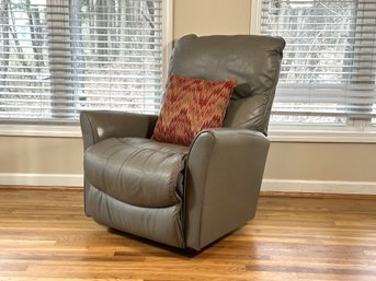 The Superbly Comfortable 'Rowan' Rocking Recliner By La-Z-Boy In Gray Leather
