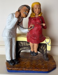 Vintage Obstetrician  Sculpture Signed Lauren Marens