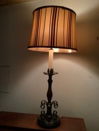 Vintage Metal Tall Table Lamp Scroll Lamp