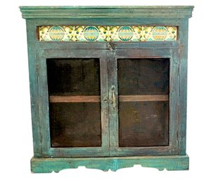Antique Pie Cabinet With Arts & Crafts Tile - Original Paint