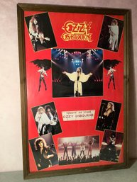 Vintage Ozzy Osbourne Concert Pictures Post Framed Heavy Metal Memorabilia #1