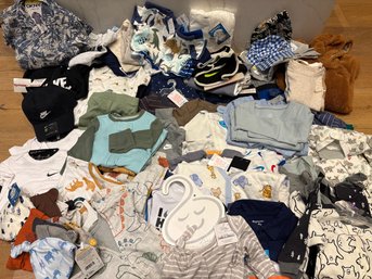 Over 100 Pieces Of Boys Clothing, Size Newborn - 6 Months
