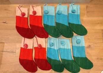 Ten Colorful Knit Stockings