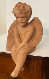 Sweet Terracotta Seated Cherub