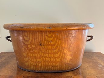 Antique Painted Tole Wash Bin