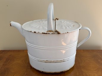 Vintage Enameled French Watering Can