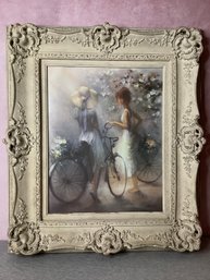 Willem Haenraets 'Spring' Print In Ornate Baroque Style Cream Frame #3