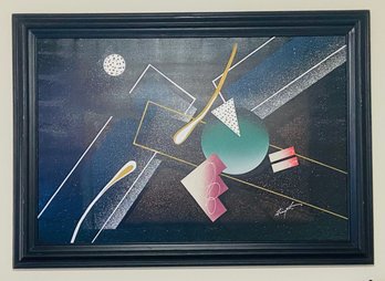 Abstract Mixed Media Art On Canvas, Signed