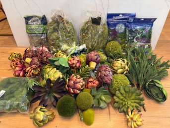 Moss, Artichokes And More Organic Decor