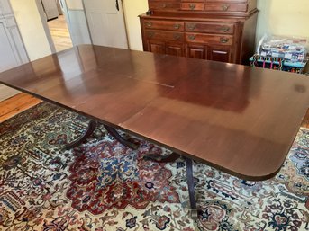 Mahogany Dining Room Table With Two Leaves