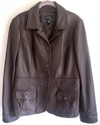 Style & Co. Leather Jacket, Size Women's Large