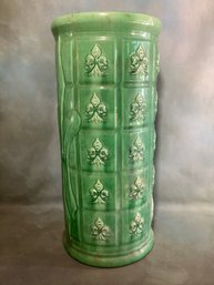Fleur De Lis Green Umbrella Stand