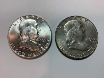 1963 Franklin Half Dollars Currency Lot #20