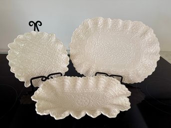 Crochet Pressed Ceramic Platters
