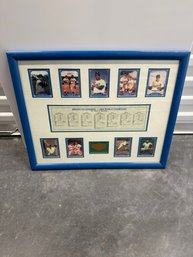 Brooklyn Dodgers 1955 World Champions Framed Display Jackie Robinson Baseball Memorabilia