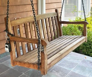 A Teak Porch Swing By Teak Smith