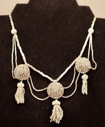 14K Gold Clasp With Real Diamonds And Pearls (tested) Heirloom Necklace