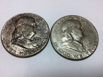 1958 & 1961 Franklin Half Dollars Currency Lot #25