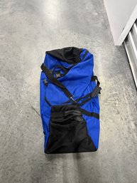 Large Rolling Duffel Bag With Wheels Blue Travel Bag With Matching Carry Bag