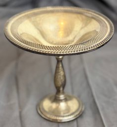 Weighted Sterling Silver Tall Nut Or Candy Dish