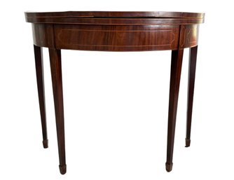 Antique Federal Style Mahogany Demi Lune Game Table