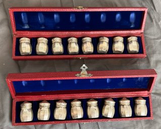 Two Set Of Sterling Salt And Pepper Shakers