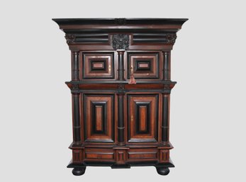 17th Century Dutch Baroque Revival Kussenkast Form Armoire Cabinet