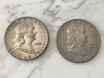 1948 & 1953 Franklin Half Dollar Coin Lot #139