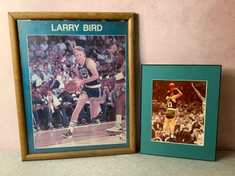 Lot Of  2- Larry Bird Framed Photographs #10