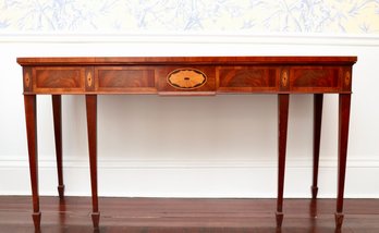 Federal Style Mahogany And Satinwood Inlaid Console Table