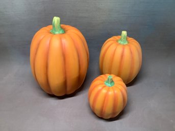 3 Ceramic Pumpkins