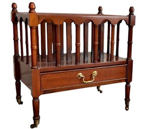 Mid Century Wellington Hall Mahogany Canterbury Magazine Rack