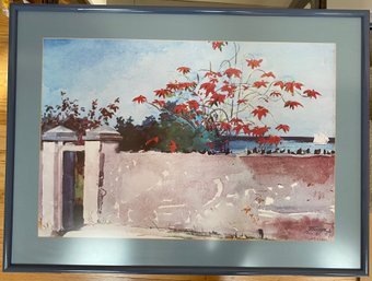 Framed 'A Wall' By Winslow Homer