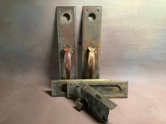 Brass Door Handle Set