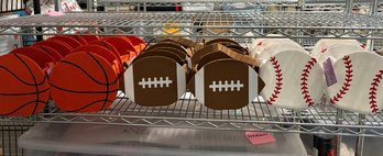 Eighteen Felt Sport Ball Baskets