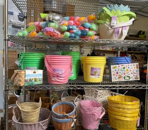Huge Assortment Of Easter Baskets And Plastic Eggs