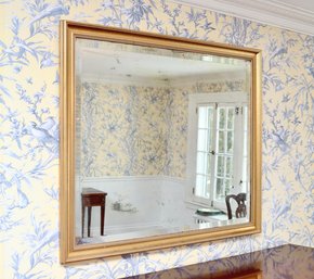 Giltwood Wall Mirror With Beaded Inner Molding 20th Century Neoclassical Style