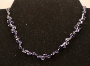 Amethyst Colored Crystal Necklace