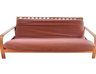 Vintage Bentwood Oak Futon Sofa Bed