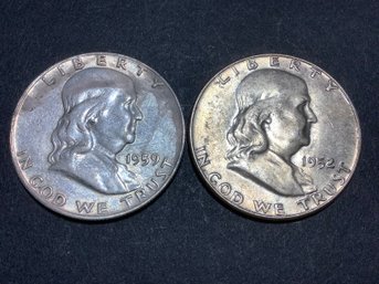 1952 & 1959 Franklin Half Dollars Currency Lot #38