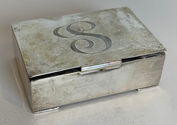 Sterling Box With Engraved S