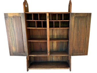 Antique European Primitive Pine Pantry Cabinet- Circa 1880s-1910s