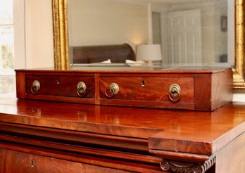 Antique Late Georgian Federal Mahogany Tabletop Chest Or Dressing-table Box, Circa 1790 - 1820