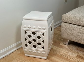 Beautiful Lattice Design Ceramic Garden Stool